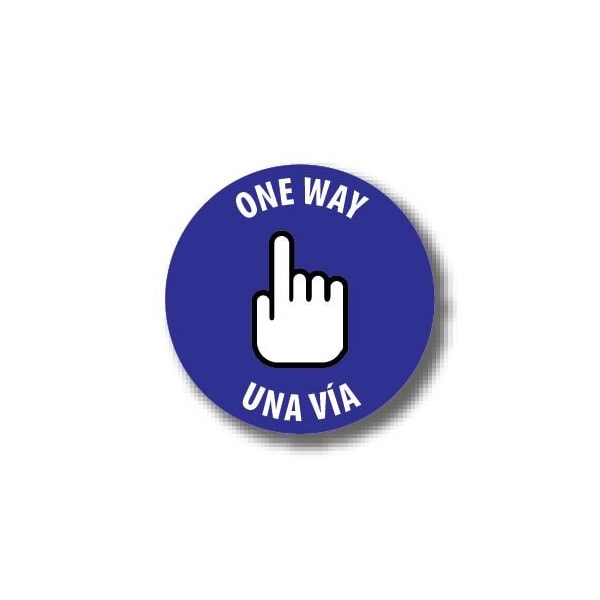 Ergomat 20in CIRCLE SIGNS One Way - Bilingual English/Spanish DSV-SIGN 400 #3819 -UEN - main